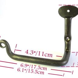 Toilet Paper Holder, Hand Forged Tissue Roll Hanger, Wrought Iron Garden Curtain Hook, Blacksmith Metal Rustic Antique Farmhouse Home Decor - thumbnail 3