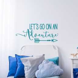Adventure Quote Vinyl Wall Decal Travel Theme Nursery Decor Ww53 - thumbnail 1