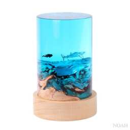 Handmade Ocean Resin Night Light Whale Shark & Diver Scene - thumbnail 4