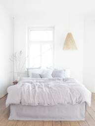 Light Grey Linen Duvet Cover - Soft Stonewashed Natural Bedding, Queen & King Sizes - thumbnail 1