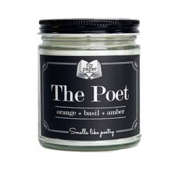 The Poet 9Oz Glass Soy Candle - Orange + Basil Amber - thumbnail 2