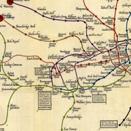 London Subway Underground Map - Vintage 1923 Leslie Macdonald Gill -Antique British Antique Britain - thumbnail 3