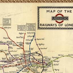 London Subway Underground Map - Vintage 1923 Leslie Macdonald Gill -Antique British Antique Britain - thumbnail 2