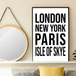 Isle Of Skye Iconic Bold Scotland Print Poster - Scotland Gift Bespoke A5 A4 A3 Framed Or Unframed - thumbnail 3