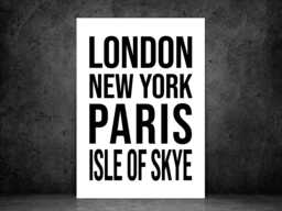 Isle Of Skye Iconic Bold Scotland Print Poster - Scotland Gift Bespoke A5 A4 A3 Framed Or Unframed - thumbnail 1