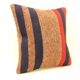 Kilim Pillow Cover 16x16 Throw Pillows Decorative Boho Interior Design Retro Home Decor Ethnic Pillowcover Natural Dyekilim Cushion 4Kf-221 - thumbnail 2