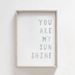 Gender Neutral Sage Green Nursery Prints - Set Of 3, You Are My Sunshine, Rainbow Cloud, Baby Girl Print, Prints, Wall Art, Boy - thumbnail 3