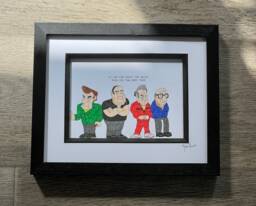 The Sopranos Hand Drawn Original Framed Artwork With Quote From Tony Soprano - thumbnail 1