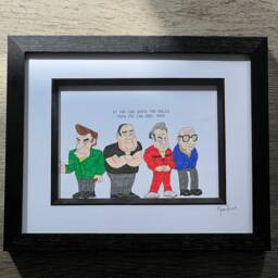 The Sopranos Hand Drawn Original Framed Artwork With Quote From Tony Soprano - thumbnail 3
