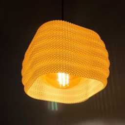 Daira Pendant Lamp, Modern Ripple Mesh Contemporary 3D Printed Lighting - thumbnail 4