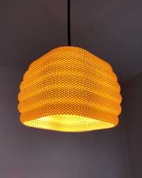 Daira Pendant Lamp, Modern Ripple Mesh Contemporary 3D Printed Lighting - thumbnail 1