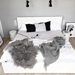 Genuine Natural Icelandic Sheepskin Rug, Beside Rug, Gray Sheepskin , Pelt, Super Soft Long Fur Xxl Large - Gray Super Soft - thumbnail 3