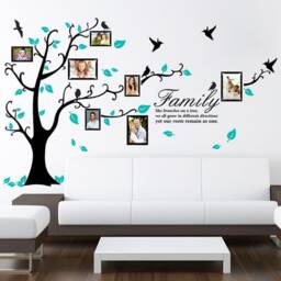 Family Tree Bird Photo Frame Wall Stickers Quotes Art Decals Home Decoration - thumbnail 3