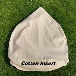 Bee Print Bean Bag Chair With Cotton Insert, Unfilled Beanbag Linen Cover - thumbnail 4