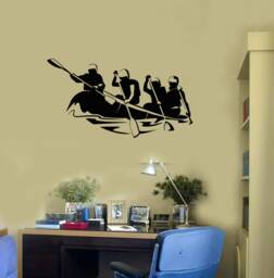 Rafting Vinyl Wall Decal Outdoor Activity Sports Decor Room Art Stickers Mural - #2778Di - thumbnail 1