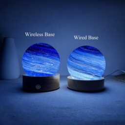 Custom Swirl Galaxy Night Light, Personalised Cosmic Lamp, Dreamy Bedroom Decor Gift For Her, Minimalist Space Decor, Planet Bedside Lamp - thumbnail 3