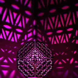 Lampgeo -- Flower Of Life Truncated Octahedron Rechargable Led Shadow Lamp - thumbnail 4