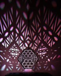 Lampgeo -- Flower Of Life Truncated Octahedron Rechargable Led Shadow Lamp