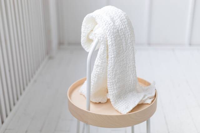 Linen Blanket. Waffle Linen Blanket. Bedspread. Coverlet. Queen Size King Heavy Weight - image 1