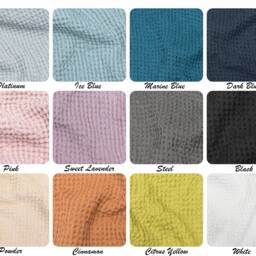 Linen Blanket. Waffle Linen Blanket. Bedspread. Coverlet. Queen Size King Heavy Weight - thumbnail 4