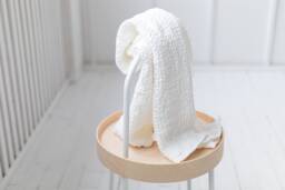 Linen Blanket. Waffle Linen Blanket. Bedspread. Coverlet. Queen Size King Heavy Weight - thumbnail 1