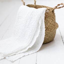 Linen Blanket. Waffle Linen Blanket. Bedspread. Coverlet. Queen Size King Heavy Weight - thumbnail 3