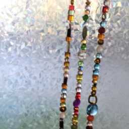 Bead Curtain Made Using Premium Glass, Gemstone & Other High Quality Beads. True Boho Style Refined Luxury Decor Windows Or Doors 20 - thumbnail 4