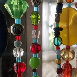 Bead Curtain Made Using Premium Glass, Gemstone & Other High Quality Beads. True Boho Style Refined Luxury Decor Windows Or Doors 20 - thumbnail 2