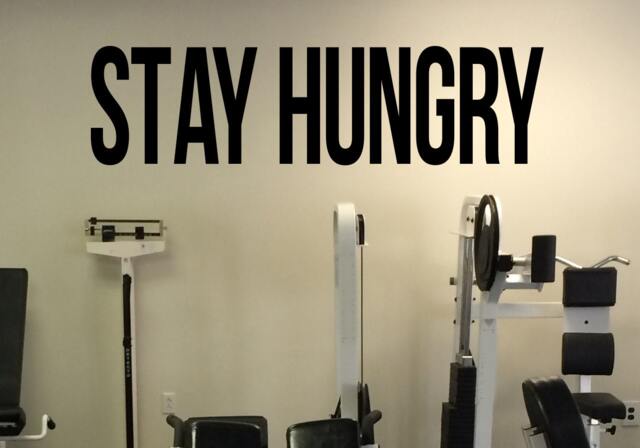 Stay Hungry Fitness Self Motivation Vinyl Decal Workout Gym Wall Sticker Sport Home Interior Graphics 12(Fgm - image 1