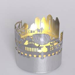 Columbus Skyline Shadow Play - Mesmerizing Candle Attachment - Beautiful Souvenir For Fans & Travelers Capture The Magic Of Columbus - thumbnail 4
