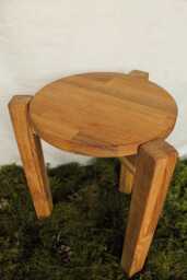 Trio-01 Stool 1Pcs - Not Set. Oak Solid Wood
