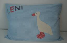 Cuddly Pillow Children's Goose Blue