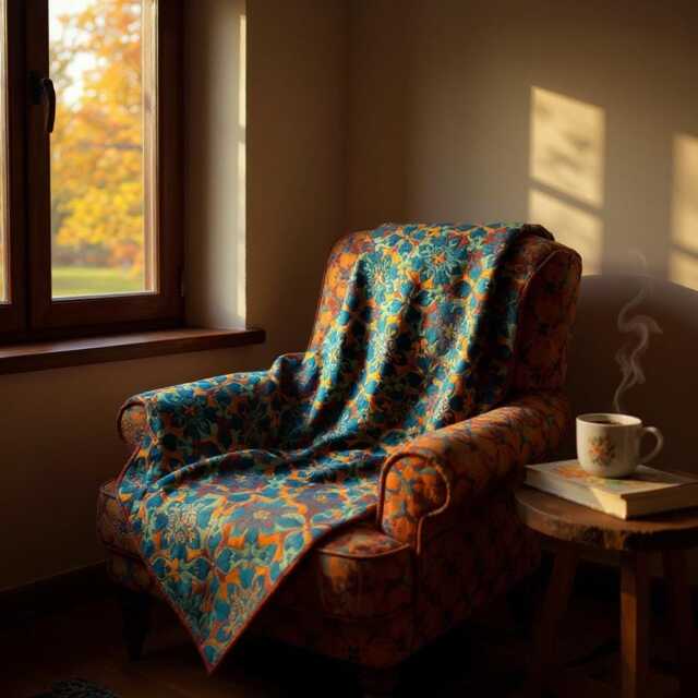 Throw Blanket, Woven Home Decor Gift, Soft For Bed, Sofa, & Travel Decor, Warm Throw, Floral Boho Blanket - image 1