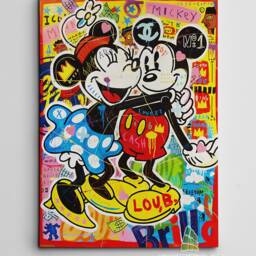 Graffiti Love Canvas Art Wall Print Picture Framed Home Decor -D614 - thumbnail 2