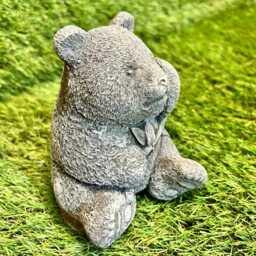 Concrete Small Panda With Bamboo Outdoor Garden Ornament Frost Protected - thumbnail 3