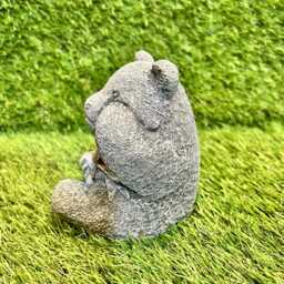 Concrete Small Panda With Bamboo Outdoor Garden Ornament Frost Protected - thumbnail 2