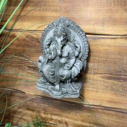 Stone Garden Ganesh Elephant God Cute Buddha Wall Plaque Gift Statue Ornament - thumbnail 3