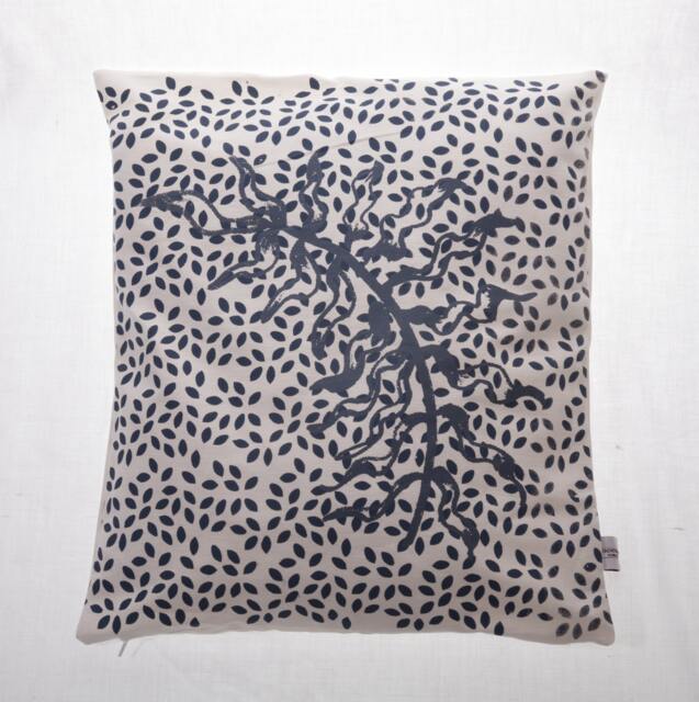 Blue Fern On Leaves Cushion Cover - image 1