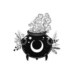 Witchery Cauldron Metal Wall Art Wicca Home Decor - thumbnail 4