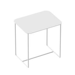 Metal Side Table in White Usable As A Coffee Table Or Practical Shelf - thumbnail 2