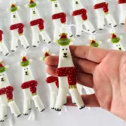 Fused Glass Funny Alpaca Christmas Decoration - Glass Llama Decoration, Tree Cornwall - thumbnail 3