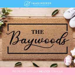 Personalized Housewarming Gift - Family Surname Doormat Custom Mat Porch Decor Wedding Realtor - thumbnail 1