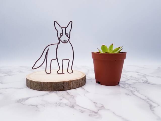 Wire Australian Cattle Dog Sculpture, Blue Heeler Art, Memorial - image 1