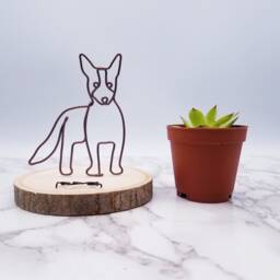 Wire Australian Cattle Dog Sculpture, Blue Heeler Art, Memorial - thumbnail 2