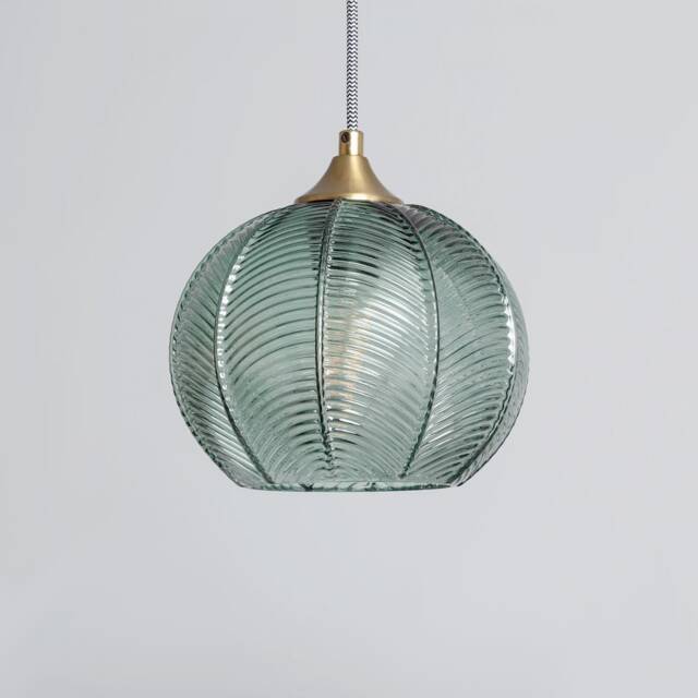 Cris - Mint Green Glass Pendant Lamp Modern Scandinavian Vintage Lighting Fixture Hanging Light Fixture - image 1