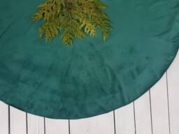 Green Velvet Tree Skirt, Green Christmas Monochrome Skirt