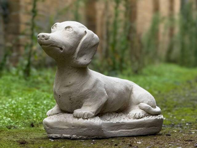Stone Dachshund Dog Statue Concrete Memorial Custom Figurine Unique Animal Gift For Pet Lovers Garden & Home Decoration - image 1