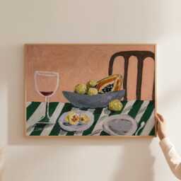 Guavas & A Papaya, Oil Painting By E. Christine - Fruit Still Life Fine Art Print - thumbnail 1