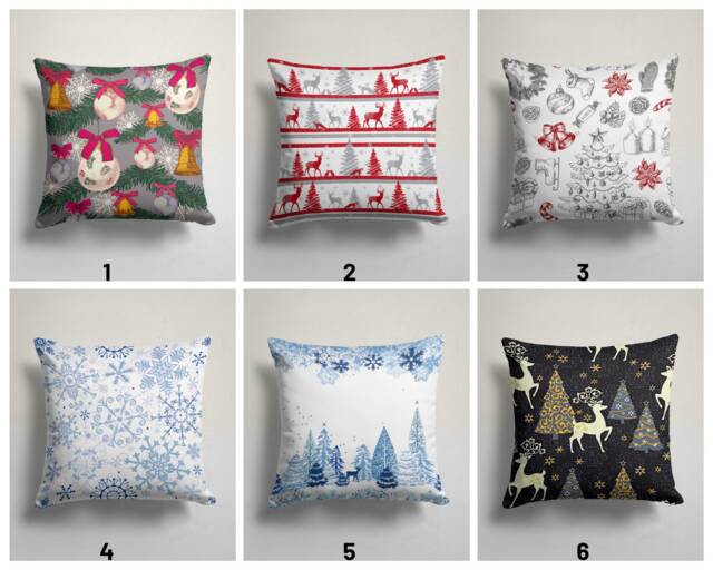 Festive Christmas Cushion Covers/Deer Case/Xmas Gift/Christmas Decor, Xmas Pillow/Christmas Gift - image 1