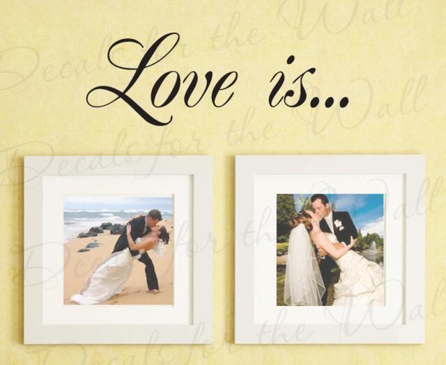 Love Is Family Marriage Wedding Bedroom Pictures Living Room Large Wall Decal Vinyl Lettering Decoration Quote Sticker Graphic Art Decor L32 - image 1